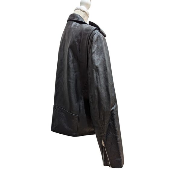FMC Men's 48 Motorcycle Biker Jacket 100% Leather in Black - Picture 3 of 8